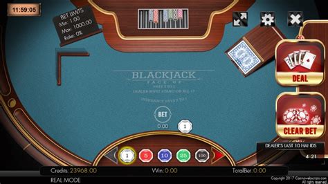 Jogar Blackjack 21 Faceup com Dinheiro Real